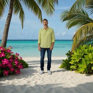 Tommy Bahama Green Casual Button Down Shirt